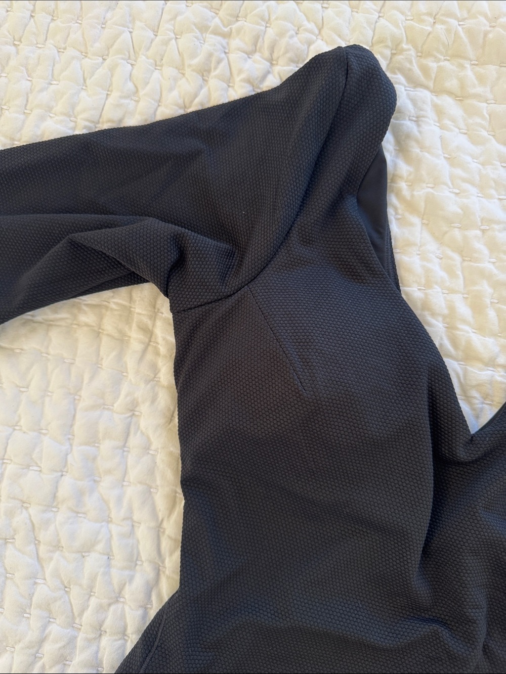 SPANX Black Swim One-Piece with Subtle Texture - Picture 2 of 4